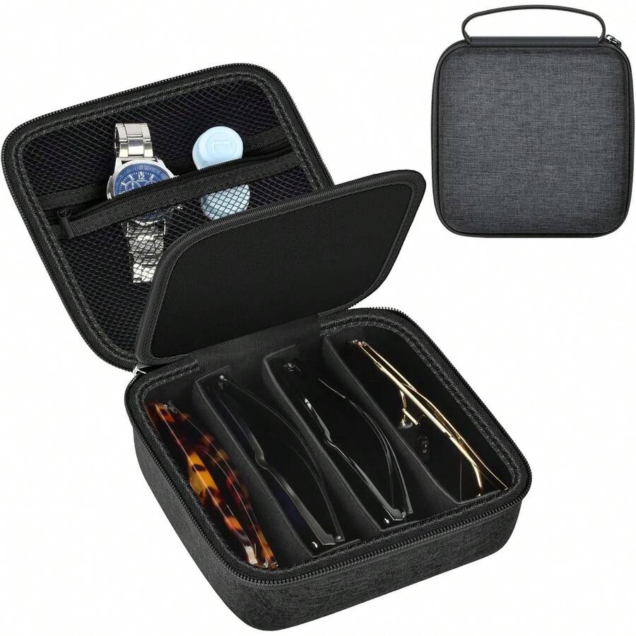 ALKOO Quay Polarized Sunglasses Travel Carrying Case, Unisex Sunglasses Storage Pouch (Pouch Only), Travel Essential, Travel Accessory, Travel Bag, Vacation, Holiday, Back To School, School Supplies, Eyeglasses Case, Sunglasses, Women - Black - View 1