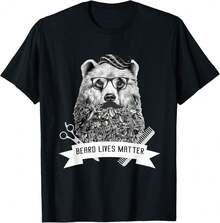 Beard T-Shirt Men For The Bearded Man Black Club Grow Beast*SO Father's Day Gifts - Black - View 1