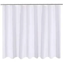 New N&Y HOME Fabric Shower Curtain Liner Oversize 96 X 72 Inches, Hotel Quality, Washable, Water Repellent, White Bathroom Curtains With Grommets, 96x72 - White 96"W x 72"L (Pack of 1) - View 1