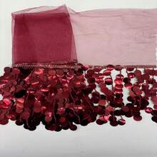 2 Yards 35cm Mesh Sequin Tassel Tassel Fringe Trim For Sewing Curtain Tassels Tassels Pendants Embroidered Lace Latin Dance Performance Costume Trimming Fringes Sewing Fringe Tassels Sewing Accessories Sewing Accessories Sewing Fringes Fabric And Lace Tassels Crafts Lace For Crafts Tassel Decoration