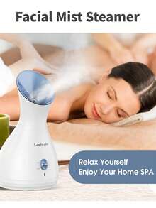 Professional Nano Ionic Facial Steamer For Deep Cleaning, Household Moisturizing & Sinus Relief, Bonus 3ps Eyebrow Kit Set With Warm Mist Humidifier & Spa Therapy For Face Pores - Xem 1