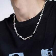 1Pc Punk Thorns Wire Barbed Trousers Long Waist Chain Hippop Grunge Goth Women Men Pants Jeans Accessories