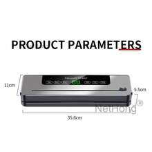 NetHong Automatic Vacuum Sealer Sealing Machine Dry Moist Built-In Cutter + 30 Food Bags - Silver - View 11