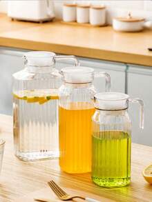 1 件大容量亚克力饮料分配器带盖，冷/热饮水壶，防碎 - 非常适合储存和盛放冷/热饮料、果汁、茶、牛奶