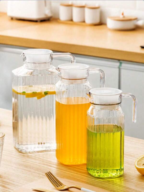 1pc Large Capacity Acrylic Beverage Dispenser With Lid, Cold/Hot Drink Water Pitcher, Shatterproof - Ideal For Storing And Serving Chilled/Heated Drinks, Juice, Tea, Milk