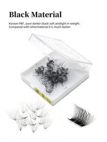 1 Box 620pcs 3D/4D/5D/6D/7D/8D Pre-Made Fluffy Eyelashes, Length 8-15mm, Thickness 0.07mm, D Curl, Handmade Loose Fluffy Eyelashes - D - View 2