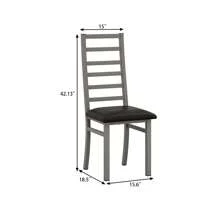 Metal Dining Chairs Set of , Steel Legs and PU Leather Seats, High Back Armless Dining Chairs, for Kitchen, Living Room,