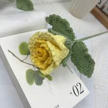 1pc Hand-Crocheted Yarn Flower, Luo Shen Flower Bouquet, Valentine's Day, Best Friends, Everlasting Flower, Wedding Gift