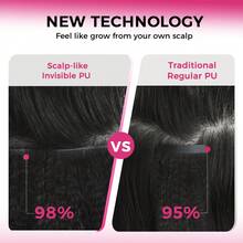 Extensiones de cabello con clip Invisi Edge, 8 unidades, 120 g, 16 pulgadas, color negro natural, sin costuras, cabello humano rizado, liso, cabello humano Remy real. - S99J - Ver 5