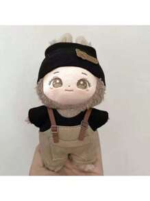 (Clothes Only) New Hot-Selling 17cm Pendant Labobo Plush Doll Outfits Set - Bucket Hat, Overall Pants Clothes For Labubu 1st/2nd Generation