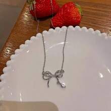 قلادة بتصميم فريد بربطة ألماسية، سلسلة ترقوة راقية، هدية مجوهرات متعددة الاستخدامات للنساء، هدية عيد الحب