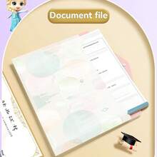 Pasta de documentos A4 com desenho animado da , capa transparente para relatório com botão de pressão, bolsa organizadora de documentos de escritório em PP, artigos de papelaria para estudantes, materiais de volta às aulas