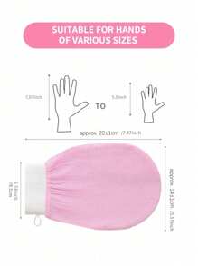 3 Pieces Deep Exfoliating Gloves For Smooth And Shiny Skin - Body Scrub For Bath And Shower - Cleanses Dry Dead Skin - Gentle Yet Effective Exfoliating Gloves, Korean Exfoliating Gloves, Visibly Remove Dead Skin, Great For Self-Tanning Or Keratosis Pilaris, Made Of 100% Viscose, Comes With Body Scrub, Bag, Storage Box, Hair Clips