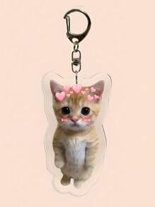 1 Uroczy model kota, smutny płaczący kociak z akrylowym brelokiem/torbą, smycz, prezent na imprezę, dekoracja telefonu komórkowego z motywem zwierzęcym, idealny prezent dla przyjaciół, akcesoria samochodowe, brelok do torby, plecak do szkoły, litera gotyckie, rok 2019