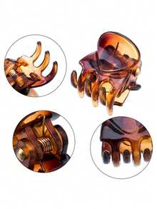 12个迷你黑色亮面香槟色水滴发夹，可爱爪夹，适用于刘海和成人发饰，发卡，发饰，头部饰品，女士发饰