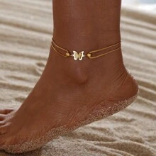 1pc/Set Classic Style Anklet Bestsellers, Includes Resin Shell, Star And Moon Pendants, Multiple Styles, Suitable For Women's Daily Wear And Party Occasions