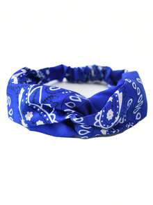 1条腰果花彩色发带，弹力运动瑜伽吸汗头巾，男女通用，秋冬季发饰，适合度假装扮，优雅围巾，柔软头巾