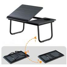 Omkeerbaar opvouwbaar laptopbureau, verstelbaar tafelblad voor op schoot, slouchy bureau met hoogteverstelling, studeertafel