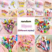 1 支/3 支/5 支/10 支/20 支迷你卡通水果/蔬菜/动物圆珠笔（1 支笔 4 种颜色），创意彩色小巧笔，学生文具，可用于日记、涂色、DIY 日记、节日礼物、生日礼物、小奖励、返校