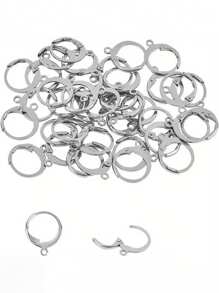 20/50 Pcs Earring Hooks, Earring Findings, Leverback Earrings, Ear Wires, Ear Hooks - Suitable For Men And Women, For Earring Making, Gold And Silver Colors
