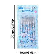 Sanrio 6er-Set Sanrio Nadelschreiber Cinnamoroll Hello Kitty 0,5 schwarze Push-Kugelschreiber, Kuromi My Melody Büro Schule Push Signature Stift Set, Pochacco Pompompurin süße Cartoon Gelschreiber mit Haken, Flüssigkeitssicher, durchgängige Tinte, einfach mitzunehmen, Geschenkset Schreibwaren, Schreibfehler können leicht durch Reibung korrigiert werden, geeignet für Büro, Studium, Tagebuch und andere multifunktionale Zulieferungen, ideal als Geschenkset in der Schulsaison zur Rückkehr an die Schule