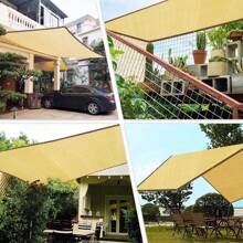 Color Stripe High Density Breathable Shade Net - Durable Plastic Outdoor Shade Cloth For Patio, Picnic, Bike Shed, Garden, Balcony And Porch Gazebo. Beige, Black, Brown