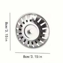 Edelstahl Küchenspüle Sieb und Stopfen - polierter Abfallstopfen mit Haaresammler für Badezimmer und Küche Abflussschutz | Verhindert, dass Schmutz in den Abfluss gelangt | Verhindert Abflussverstopfungen