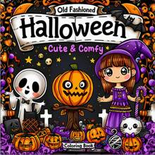 1 Stück Halloween süß & gemütlich: Malbuch für Erwachsene und Jugendliche mit 24 Seiten - Kunst- und Bastelbuch zum Graffiti malen und zeichnen, Malseiten, (Perlmuttcover) süße gruselige Kreaturen in gemütlichen Hygge-Momenten zum Entspannen (Gemütliche Räume Malvorlagen) Geschenk für Freunde & Paare & Familie. Perfektes Geschenk für Halloween! Wieder zur Schule, Muttertag, Geschenk für Mutter, Wieder zur Schule, Schulmaterial
