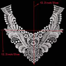 1pc Polyester Lace Embroidery Hollow Floral Collar Applique, For Dresses And Crafts - Multicolor - View 2