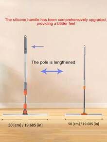 1pc/Upgraded Silicone Broom, High Window Cleaner, Home/Bathroom Floor Mop, Magic Silicone Broom, Can Clean Accumulated Water, Must-Have For Back To School Season - 50CM New Style - View 3