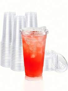 Large Transparent Insulated Acrylic Reusable Cups With Lids - Perfect For Hot And Cold Beverages, Outdoor Picnics, Birthday Parties, And Everyday Use - Multipurpose, And Easy To Clean