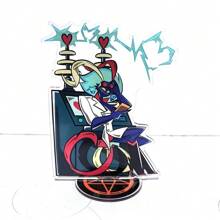 1个全新动漫周边地狱宅邸亚克力立牌,包含查莉、夏尔、维姬、阿拉斯托、亚当、安琪儿,收藏摆件 - 节日礼物 - 生日礼物 - 动漫爱好者礼物 - 彩色 - 查看 9