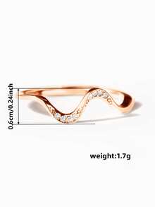 1入組簡約S925純銀戒指，女性結婚珠寶首飾