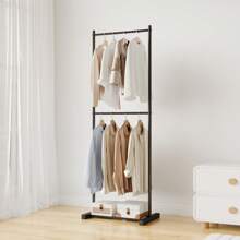 Perchero vertical para el hogar de color crema, soporte para colgar ropa de estilo nórdico multifuncional para el balcón, sencillo para apartamentos de alquiler