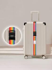 4pcs Personalized Embroidered Luggage Straps, Travel Suitcase Password Lock Security Strap, Multi-Color Fashion Versatile Packing Belt, Thick & Durable Anti-Burst Luggage Binding Strap, Securely Fixes Checked Luggage, Suitable For Travel, Gifts For Family, Friends, Holidays Like Mother's Day, Teacher's Day, Valentine's Day, Christmas, Father's Day, Birthdays