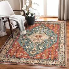 1/2 Juego de alfombra de área estilo vintage lavable, alfombra interior para dormitorio, sala de estar, pasillo - Decoración del hogar, naranja - Naranja - Ver 16