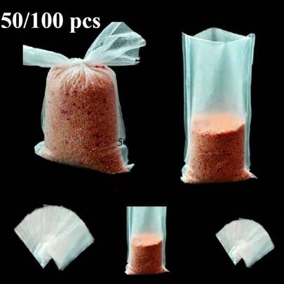 50/100 Stücke Karpfenangeln PVA Beutel, schnell auflösbares Angel-Material, Karpfen Köder Beutel