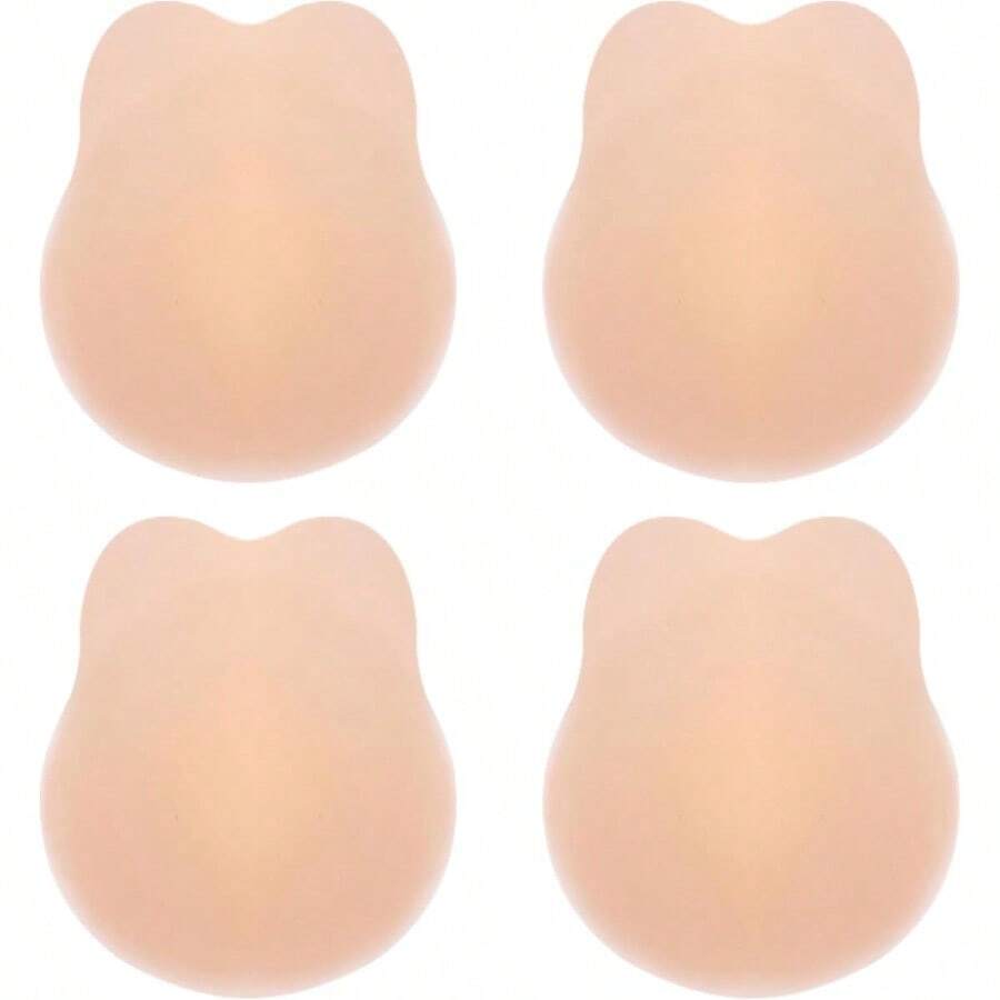 Seaml Cakes Added Lift UltraThin Sticky Pasties Nipple Covers Silicone Strapl Adhesive Bras Breast Petals - 中等的 - 查看 1