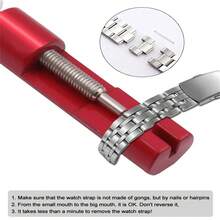 表带链条拆卸套件 - 合金表带针拆卸和维修工具，配备 3 个附加针，适用于调整金属表带长度，钟表的理想工具，直销拆卸器