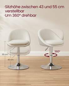 Dining Chairs - Cremeweiß - 查看 6