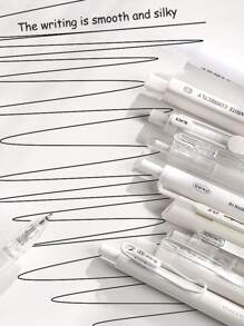 5 Stücke einziehbare Kugelschreiber, 0,5 mm Spitze, Farbe schwarz, hochwertig, leichtes Schreiben, verschmierungsfest, geeignet für Prüfungen, Büro, Studium, Schreibwaren