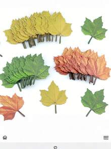3pcs/150sheets Tree Leaf Shaped Sticky Notes. Realistic Leaf Memo Pads, Student Stickers, Bookmark Stickers, Maple Leaf Decorative Stickers, Message Stickers, Wish Wall Stickers. - Multicolor - View 5