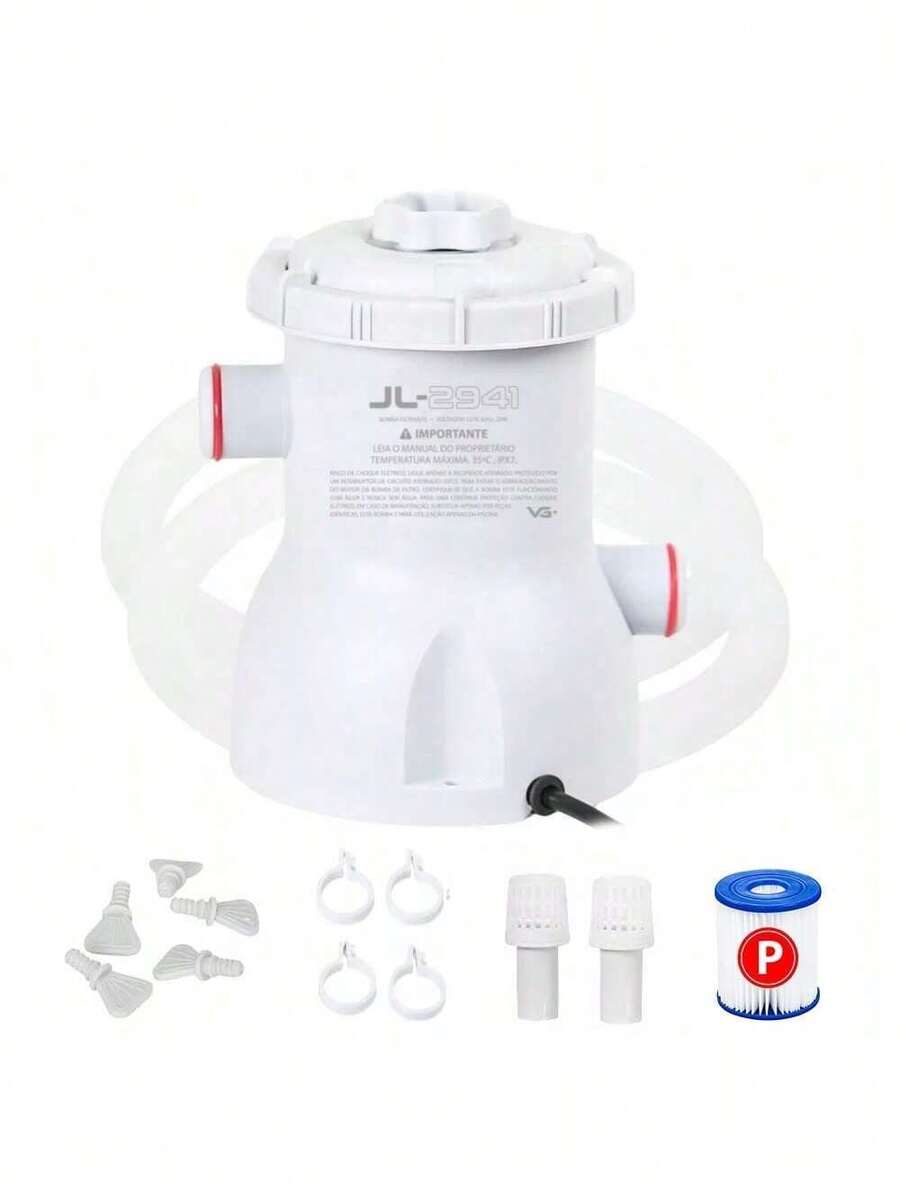 Bomba Filtro 1250L/H para Piscina Inflável e Estrutural VG Plus - Branco - Visão 1