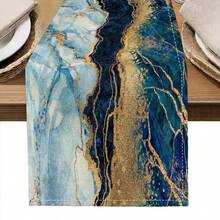 1pc Marble Pattern Printed Table Runner, 4/6/8pcs Rooster Printed Placemats, Suitable For Holidays, Parties, Birthdays, Dinner Parties, Kitchen & Dining Table Decor, All Season Home Decor - Multicolor - View 16