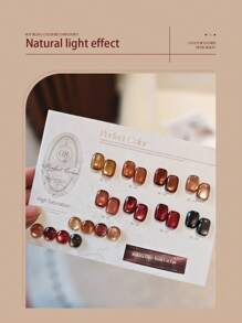 PERFEKTE FARBE Katzenaugen Gel Nagellack, 58 Farben, Weihnachts-Vampir-Katzenaugen Glitzer Gel Lack Set Rot Gold Glasperle Keramik Magnetischer Gel Lack Set, Kristall Schimmer Braun Gold Farben Nagel Gel Soak Off LED Nail Art Maniküre Salon DIY Geschenke