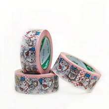 Sanrio 2pcs/1pc Hello Katie Cute Cartoon Packing Adhesive Tape, Gift Box Express Package Sealing Decorative Tape, Candy Cat Cartoon Lovely Personalized Gift Box Packing Tape, School Supplies,Back To School