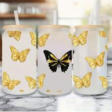 3 Stück bunte Schmetterlingsmuster Design UV DTF Tassen Umwicklungen Abziehbilder Transferdruck wasserdicht selbstklebende Aufkleber für Tasse Wasserflasche, DTF Transferaufkleber für 16 Unzen Glasverpackung, 3D Kristallaufkleber wasserdicht und kratzfest, DIY Umwicklungsübertragungsaufkleber Mode Frauen Aufkleber DIY Handwerke-Hohe Qualität (11x24cm) 4,3inx9,4in