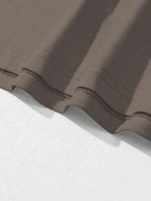 男士户外运动活力单线巴黎图案 T 恤，徒步、钓鱼、休闲百搭短袖 T 恤，春夏 - 咖啡棕 - 查看 3