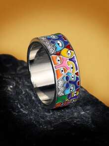 1 chiếc nhẫn đá Cubic Zirconia dễ thương, trang sức dành cho nữ thích hợp cho đám cưới, lễ đính hôn, tiệc tùng, quà tặng ngày Valentine. - Vàng - Xem 2