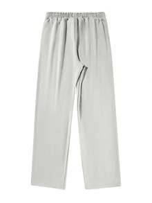 Men's Casual Color Block Patchwork Long Pants, Fashionable For Summer, Fall - Light Grey - View 5